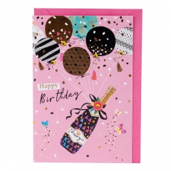 Вітальна листівка з конвертом до Дня Народження "Привітання" (3000-020)