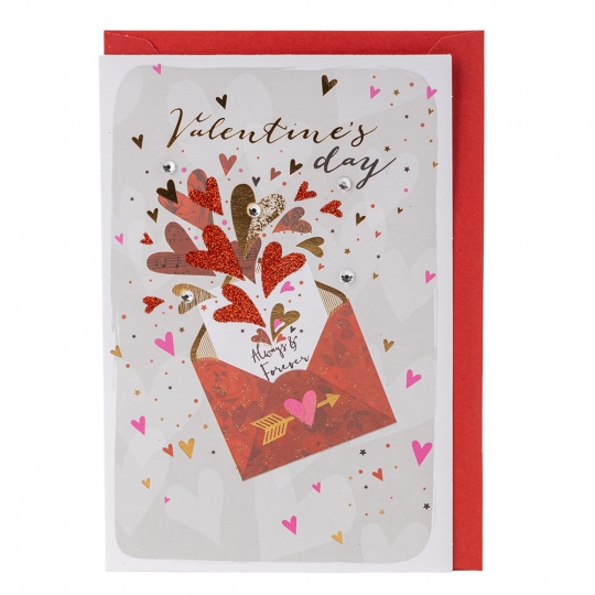 Открытка с конвертом ко Дню Влюбленных 