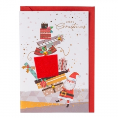 Вітальна листівка з конвертом до Нового Року "Подарунки" (3000-031)