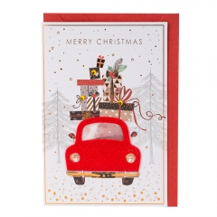 Вітальна листівка з конвертом до Нового Року "Подарунки" (3000-032)