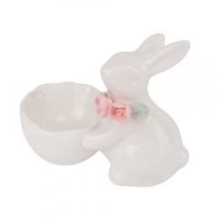 Підставка під яйце "Білий кролик", біла, 8,5 см (5009-015)