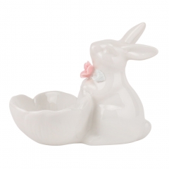 Підставка під яйце "Кролик", біла, 11 см (5009-025)