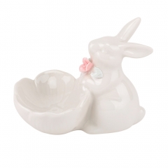 Підставка під яйце "Кролик", біла, 11 см (5009-025)