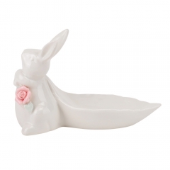 Підставка "Весняний кролик", біла, 12,5 см (5009-032)