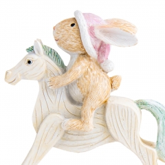 Статуетка "Зайченя на конику", 14 см (2007-217)