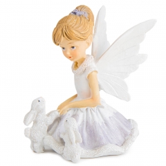 Статуетка "Янгол з кроликами", 10,5 см (2007-231)