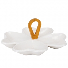 Набір піал на бамбуковій підставці "Світлі серця", 27 см (9184-018)