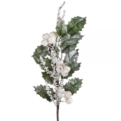 Декоративна гілка з білими ягідками (6019-025)