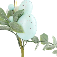 Декоративна гілочка «Блакитні крашанки», 18 см (5004-039)
