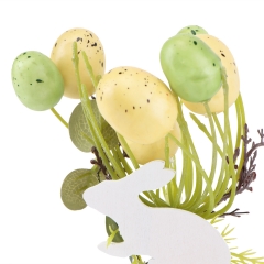 Великодня композиція «Білий кролик», 19 см (5004-052)