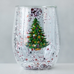 Склянка з подвійними стінками "Ялинка", 300 мл (9179-002)