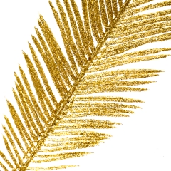 Декоративна гілка "Золоте перо" (8002-018)