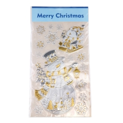 Наліпки "Пригоди Пінгвіна та Сніговика" золоті (8816-021)