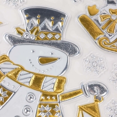 Наліпки "Пригоди Пінгвіна та Сніговика" золоті (8816-021)