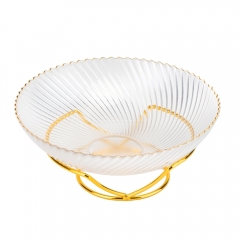 Салатниця на металевій підставці "Золота хвиля", 27,5 см (9219-040)