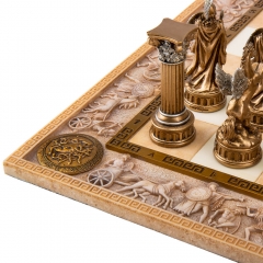 Набор шахмат "Греция", белая доска, 43,3х43,3 см (77745AA)