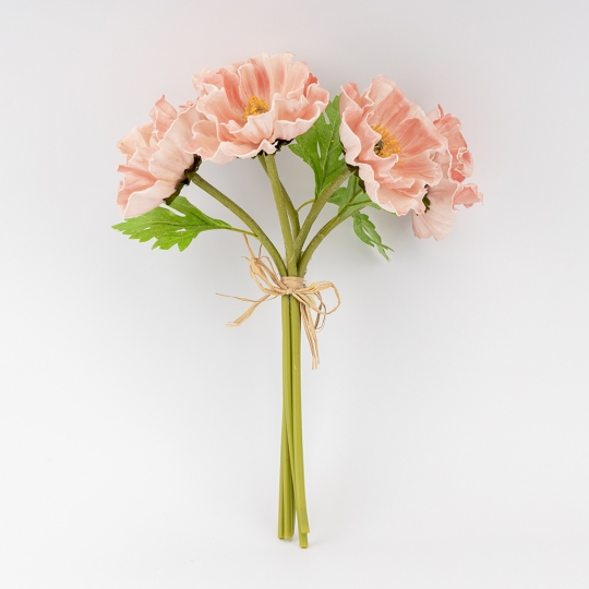 Букет маков, 5 бутонов, розовый, 31 см (9259-145) Букет маков, 5 бутонов, розовый, 31 см (9259-145)