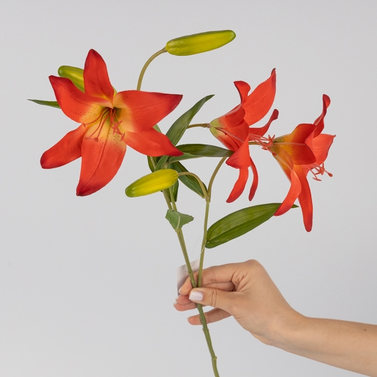 Штучна лілія, помаранчева, 77 см (2019-015)