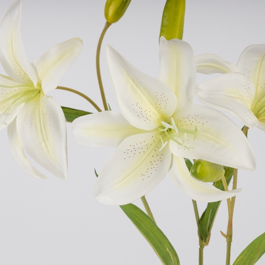 Штучна лілія, біла, 77 см (2019-016) Штучна лілія, біла, 77 см (2019-016)