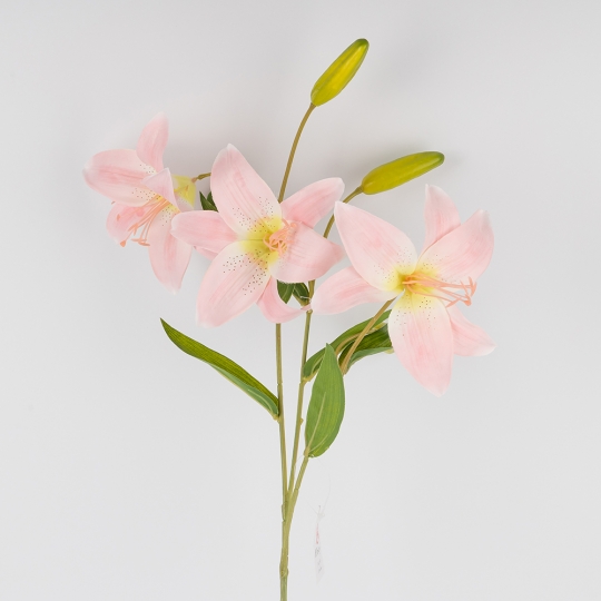 Искусственная лилия, светло-розовая, 77 см (2019-017) Искусственная лилия, светло-розовая, 77 см (2019-017)