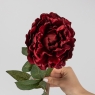 Искусственные пионы с эфектом живого прикосновения, бордовые, 67 см (2019-021)