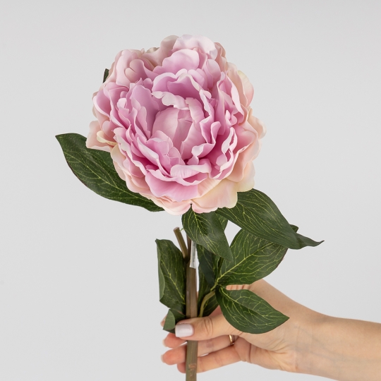 Искусственные пионы с эфектом живого прикосновения, лиловые, 67 см (2019-022) Искусственные пионы с эфектом живого прикосновения, лиловые, 67 см (2019-022)