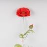 Штучний мак, червоний, 72 см (2019-023)