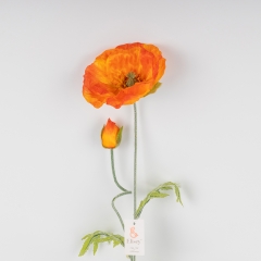 Искусственный мак, оранжевый, 72 см (2019-025)