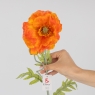 Искусственный мак, оранжевый, 72 см (2019-025)