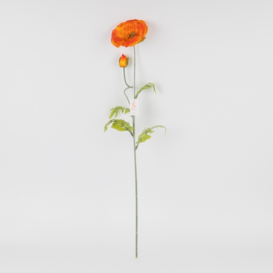 Искусственный мак, оранжевый, 72 см (2019-025)