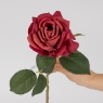 Искусственная роза с эфектом живого прикосновения, красная, 50 см (2019-027)