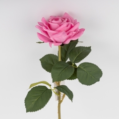 Искусственная роза с эфектом живого прикосновения, розовая, 50 см (2019-028)