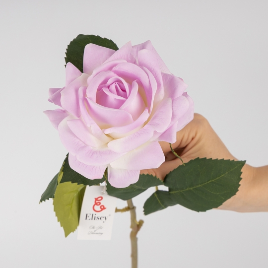 Искусственная роза с эфектом живого прикосновения, лиловая, 50 см (2019-029) Искусственная роза с эфектом живого прикосновения, лиловая, 50 см (2019-029)