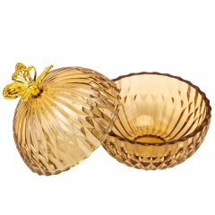 УЦІНКА Ємність для зберігання "Золотий метелик", 13 см (Невеликий скол) (00BR-9157-026)