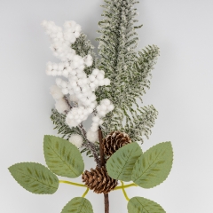 Декоративна гілка "Сніжне мерехтіння", 32 см (9257-012)
