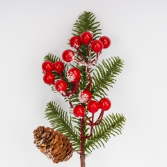 Декоративна гілка "Сяйво шишки", 33 см (9257-021)