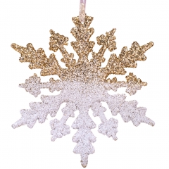 Елочная игрушка "Золотая снежинка", 15,7 см (6027-010)