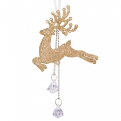 Елочная игрушка "Золотой олень", 10 см (6027-021)