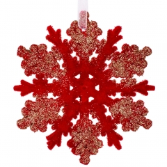 Елочная игрушка "Красная снежинка", 11,5 см (6027-034)