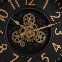 Годинник "Грандчас", чорно-золотий, 60 см (2016-002)
