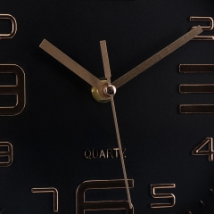 Годинник "Меридіан", чорно-золотий, 20 см (2016-008)