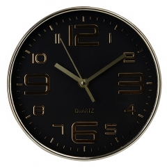 Годинник "Моментум", чорно-золотий, 20 см (2016-010)