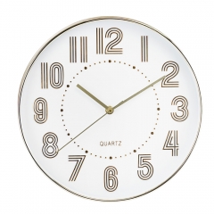 Годинник "Золотий рух", біло-золотий, 30 см (2016-024)
