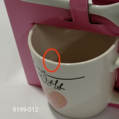 УЦІНКА Набір кружки з блюдцем "Кохання в серці" (на 1 персону) 300 мл * Рандомний вибір дизайну (Наплив кераміки,чорні крапки) (00BR-9199-012)