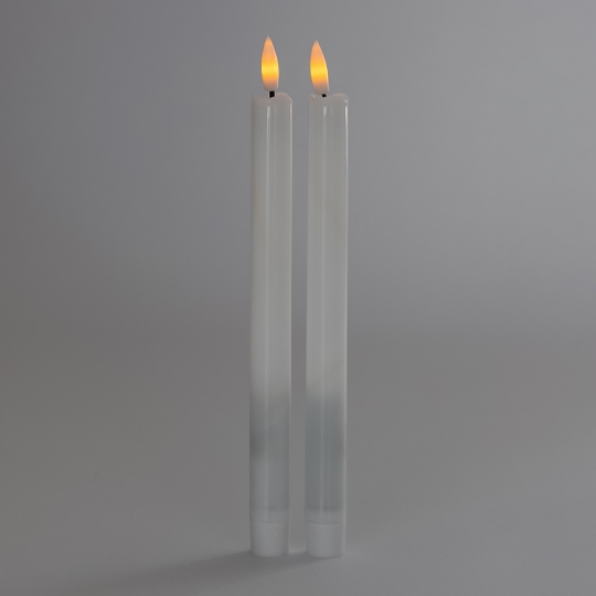 Набір з 2 світлодіодних свічок (LED), білий, 26 см (6032-013) Набір з 2 світлодіодних свічок (LED), білий, 26 см (6032-013)