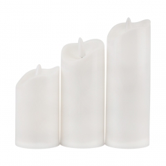Набір з 3 світлодіодних свічок (LED), білий, 15 см * 12,5 см * 10 см (6032-016)