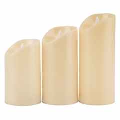 Набір з 3 світлодіодних свічок (LED), айворі, 15 см * 12,5 см * 10 см (6032-018)