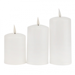 Набір з 3 світлодіодних свічок (LED), білий, 15 см * 12,5 см * 10 см (6032-019)
