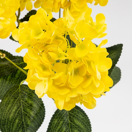 Букет гортензій, 5 бутонів, жовтий, 44 см (9259-117)
