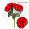 Букет гортензий, 5 бутонов, красный, 44 см (9259-118)